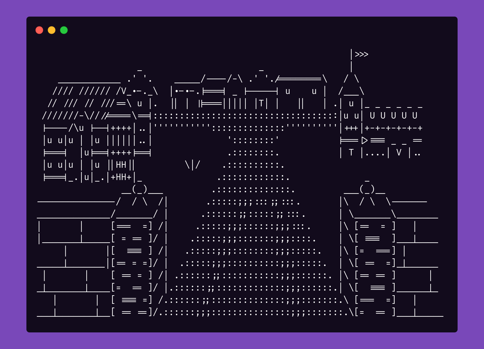 ASCII Art of city