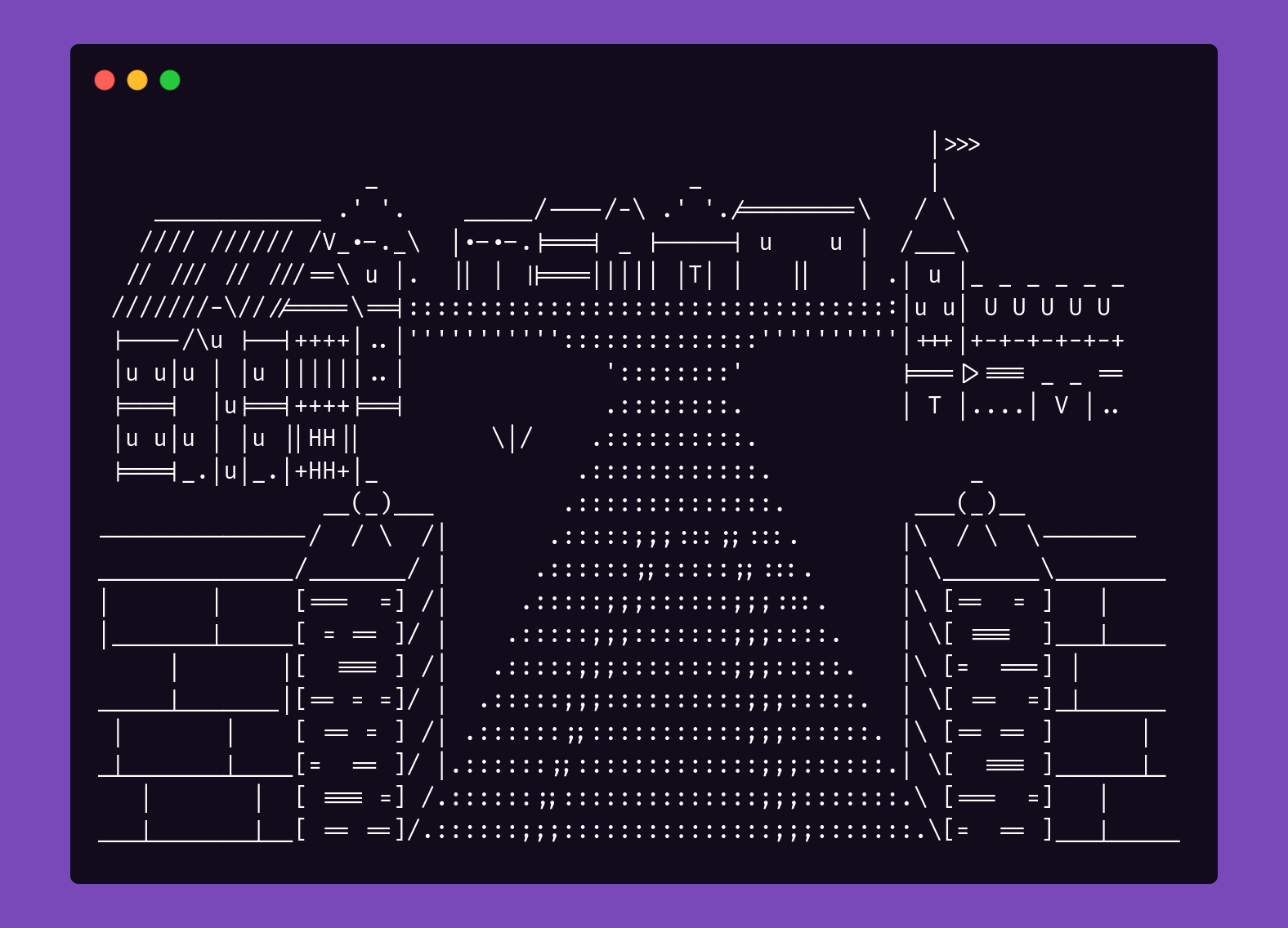 ASCII Art of city 